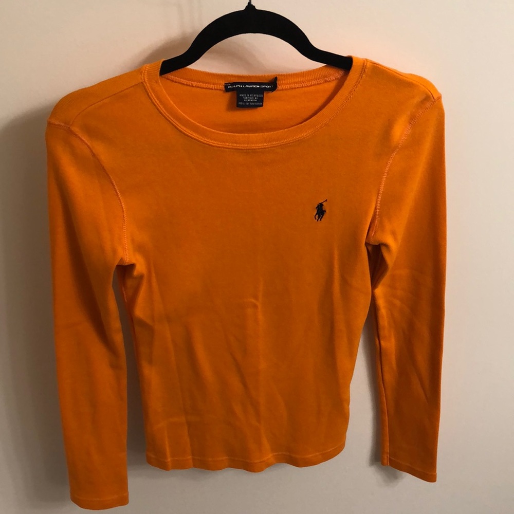 Ralph Lauren Sport T-Shirt Size S Color Orange Blue